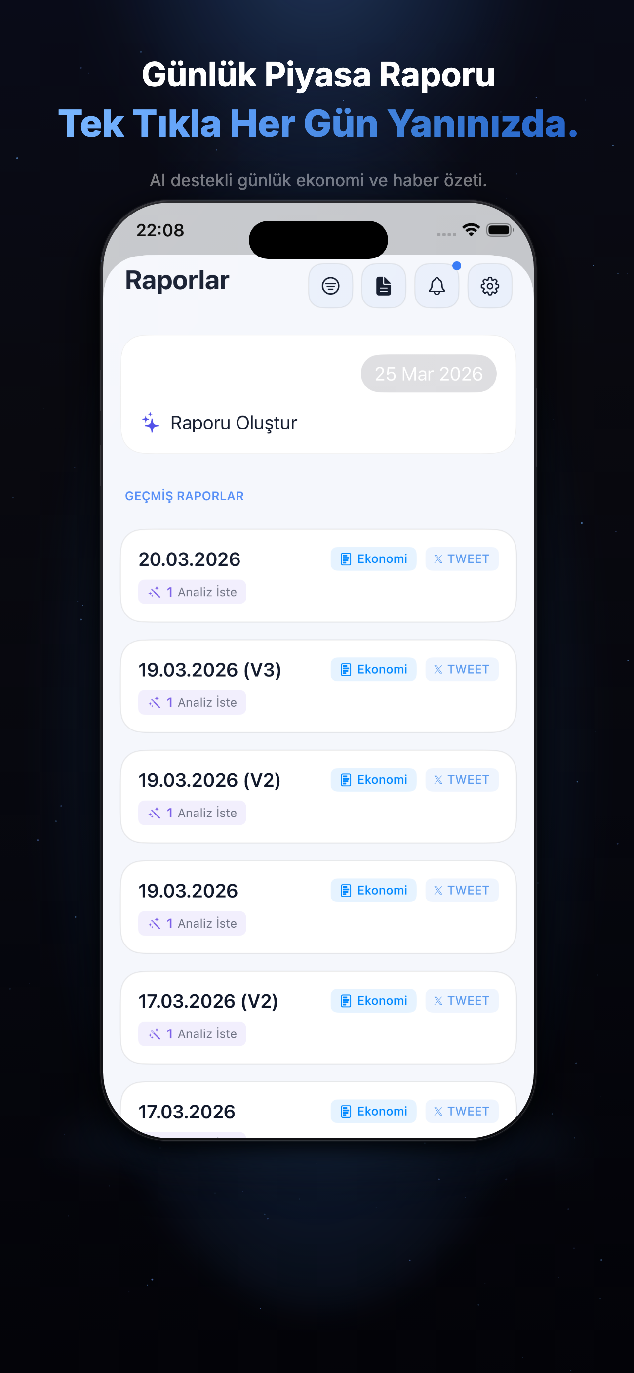 EkoAnaliz - Günlük raporlar